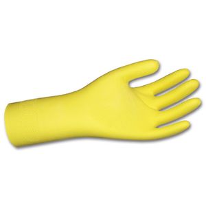 Gloves Latex Flocklined Dura Fit Yellow XLarge 20 Mil 12/bg