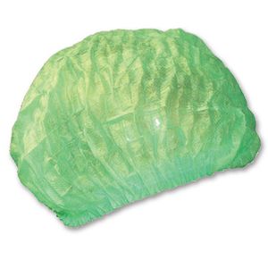 Hairnet Pleated Bouffant Cap Green 21" 100/bg