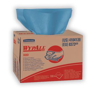 Wipers Wypall X80 Blue 12.5x16.8" 160/bx 41041