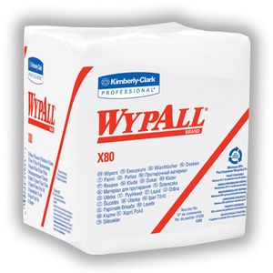 Wipers Wypall X80 White 12.5x12" 4x50/cs 41026