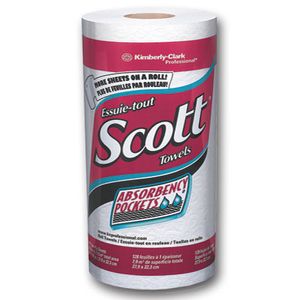 Hand Towels Scott Kitchen 1Ply 20x128 sheets/cs 20086268