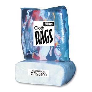 Rags Cotton Light/Med/Heavy Mixed Colour 25lb Bag