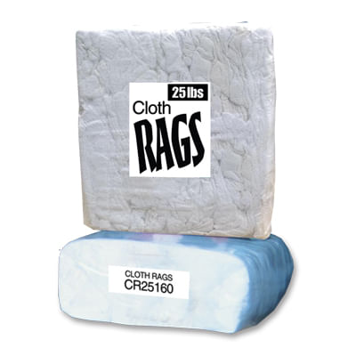 Rags T-Shirt Material White 25lb Bag - Whitebird