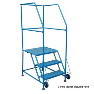 Mobile Rolling Ladders 3 Step 22.5" Deep Platform