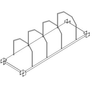 Adjustable Flat Shelf w/4 Carton Rack dividers D-9063N