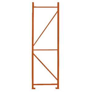 Pallet Rack Welded Upright Frame 42" x 120" Orange Assembled