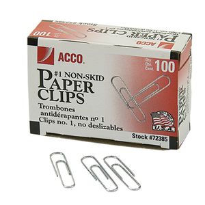 Paper Clips Regular #1 Corrugated 10x100/cs