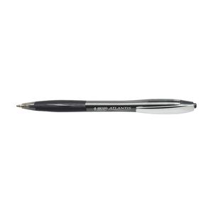 Pen Bic Atlantis Retractable Medium Black 12/pk