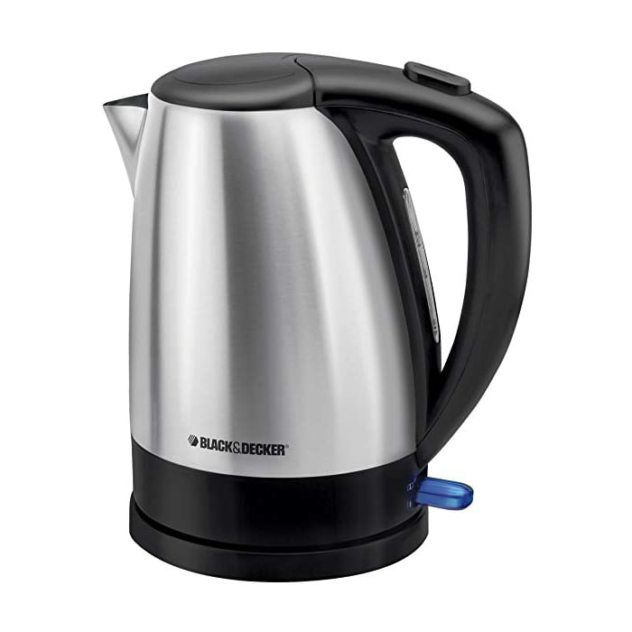 Kettle Black Decker 1.7L Cordless Stainless Steel Whitebird