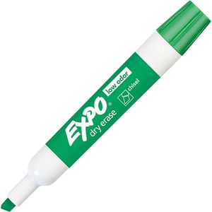 Marker Dry Erase Chisel Green Expo Low Odour 12/bx