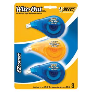 Correction Tape w Dispenser 3/pack