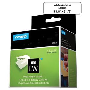 Label Dymo Address 1-1/8x3-1/2" White 700/pk 30252