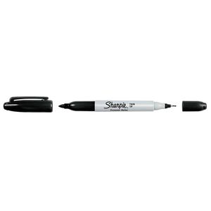 Marker Sharpie Twin Tip Black 12/bx