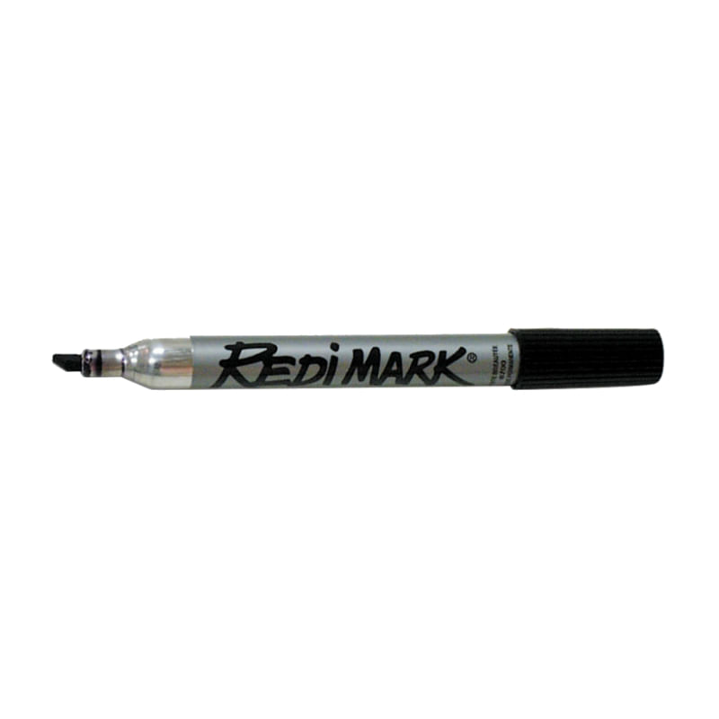 Marker Redimark Chisel Black Permanent 12/bx - Whitebird