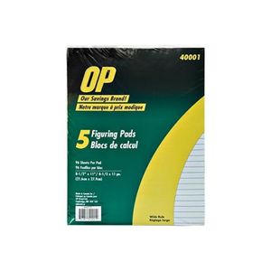 Grid Paper Quad Ruled Letter 5x96/pk
