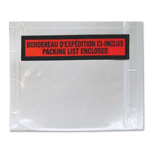 Packing List Envelopes "Packing List Enclosed" Bilingual 4-1/2x5-1/2" 1000/cs