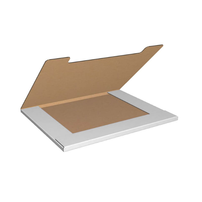 Mailers Corrugated Jumbo Fold Over 20x16x1" 32B White 20/bndl Whitebird