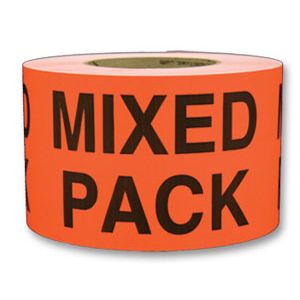 Labels Mixed Pack 4x6" 500/rl Orange