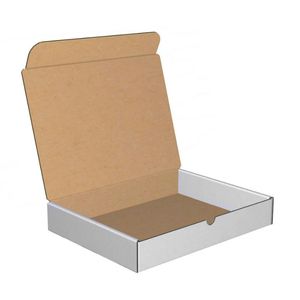 Mailers Corrugated Literature 12-1/8x9-1/4x2 32B White 50/bndl