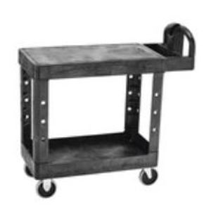 Rubbermaid Utility Cart Flat Shelf 16x30" Black