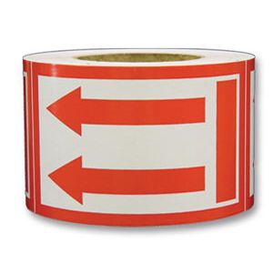 Labels (Arrows) 4x6" 500/rl Red/White