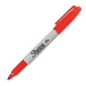 Marker Sharpie Fine Point Red 12/bx