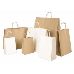 Paper Shopping Bag Kraft 16x12-1/2x6" 250/cs