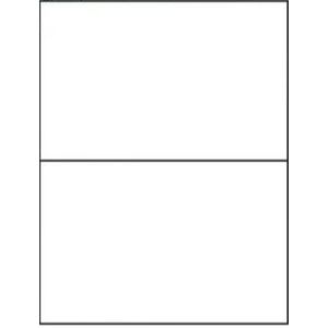Labels Laser Sheet 8-1/2x5-1/2"  2000 labels/cs 2/Sheet 100 Sheets x 10 Bags