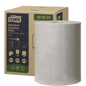 Tork Wiper Cleaning 12.6"x417' 520337 1 Ply Grey 500sht/cs