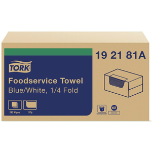 Tork Wiper Food Service 13x21" 192181A 1 Ply Blue 240/cs