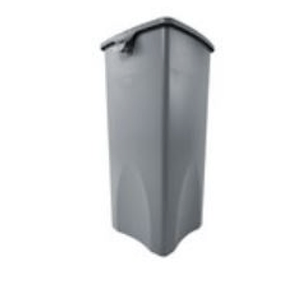 Container 23 gal Square Gray
