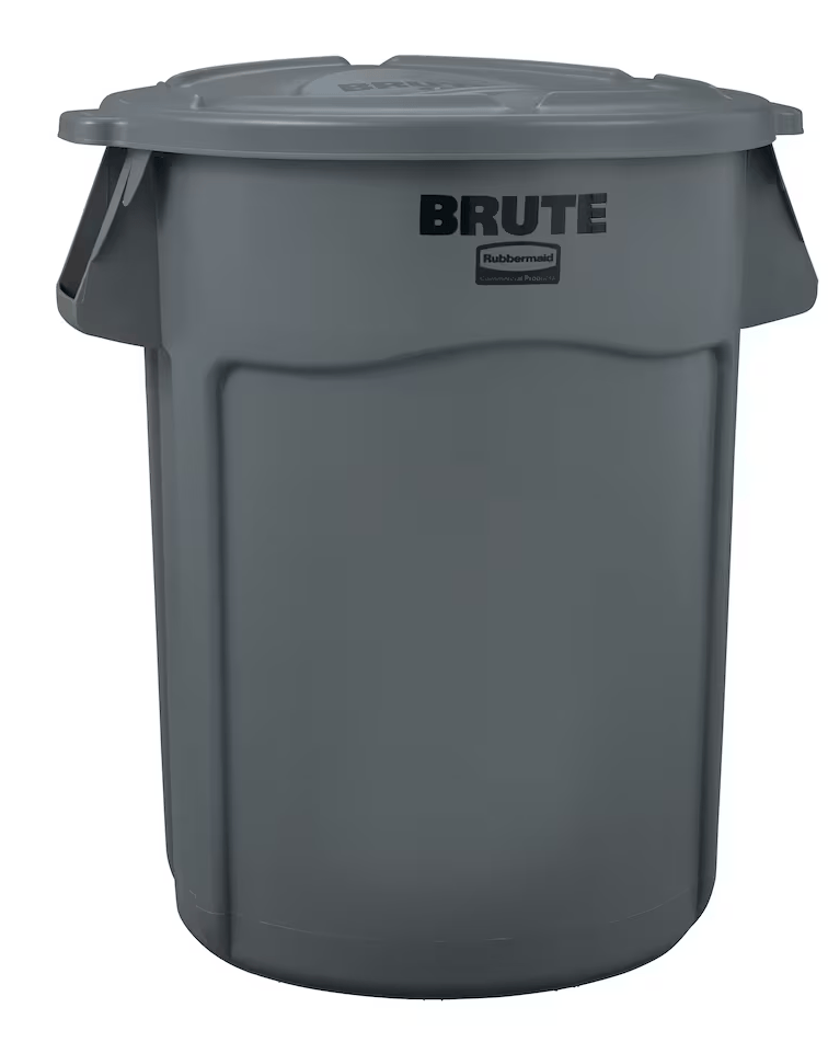Garbage Container Brute 55 gal Gray - Whitebird