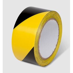 Tape Aisle Safety Stripe 3"x108' Black/Yellow Hazard