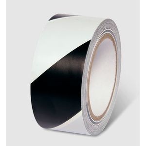 Tape Aisle Safety Stripe 2"x108' Black/White Hazard