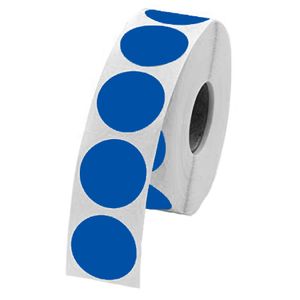 Labels Circle Blank 3-1/2" Blue 500/rl