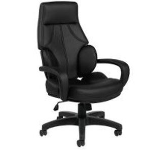 Chair Offices-to-go Kazan Tilter, High Back, Black Leather