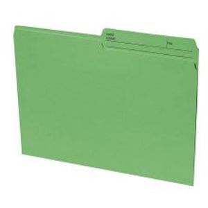 File Folders Letter Green Reversible 100/bx