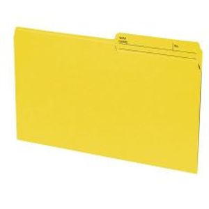 File Folders Legal Yellow Reversible 100/bx