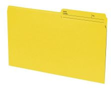 File Folders Legal Yellow Reversible 100/bx - Whitebird