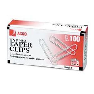 Paper Clips Jumbo #4 Corrugated 100/bx