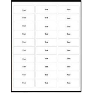 Labels Laser Sheet 2-5/8x1" 30,000 labels/cs 30/Sheet 100 Sheets x 10 Bags