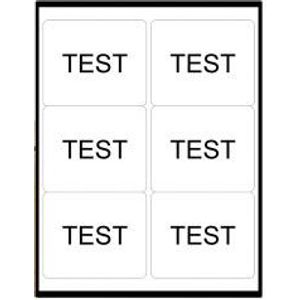 Labels Laser Sheet 4x3-1/3" 6000 labels/cs 6/Sheet 100 Sheets x 10 Bags