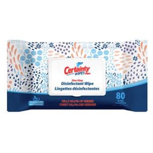 Certainty Plus Disinfectant Wipes Flat Pack 80/pk