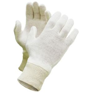 Gloves Cotton Inspection Medium Weight Knitwrist Ladies 24/bg