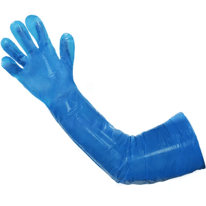 Gloves Blue Poly 36" Long One Size 1.2 Mil 1000/cs