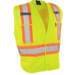 Traffic Vest 5 Point Tear-away Hi-Vis Mesh Yellow Small/Medium
