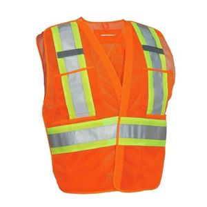 Traffic Vest 5 Point Tear-away Hi-Vis Mesh Orange 2X-Large/3X-Large