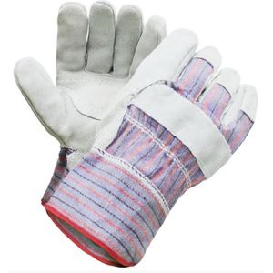 Gloves Split Leather Fitter Safety Cuff Large 12pr/bg