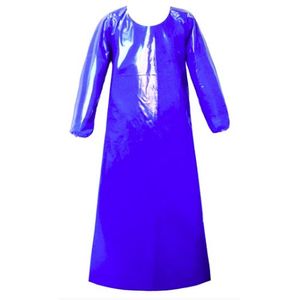 Gown Polyurethane w/Elastic Sleeve 5.5mil Blue 6/bg