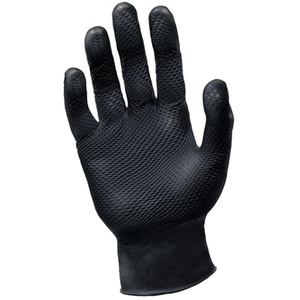 Gloves Nitrile Powder Free Black Large 6 Mil 100/bx Octopus Grip